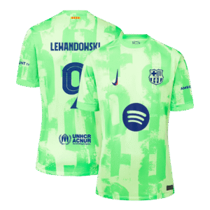 LEWANDOWSKI #9 Barcelona Third Away Soccer Jersey 2024/25 - UCL（Spotify Logo Without Text）