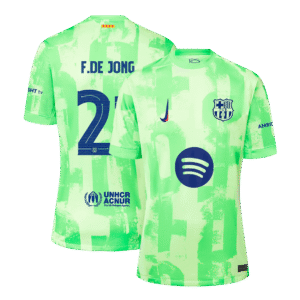 F.DE JONG #21 Barcelona Third Away Soccer Jersey 2024/25 - UCL（Spotify Logo Without Text）