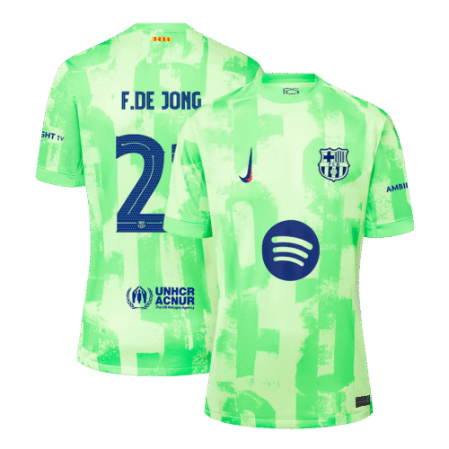 F.DE JONG #21 Barcelona Third Away Soccer Jersey 2024/25 - UCL（Spotify Logo Without Text）