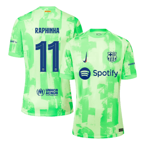 RAPHINHA #11 Barcelona Third Away Soccer Jersey 2024/25- UCL