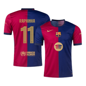 RAPHINHA #11 Barcelona Home Soccer Jersey 2024/25 - UCL(Spotify Logo Without Text)