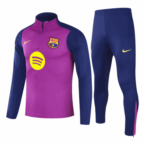 Kid's Barcelona Zipper Sweatshirt Kit(Top+Pants) 25/26 Purple