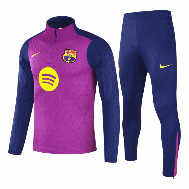 Kid's Barcelona Zipper Sweatshirt Kit(Top+Pants) 25/26 Purple