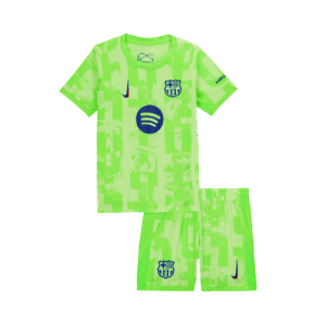 Barcelona Third Away Kids Soccer Jerseys Kit 2024/25 - UCL (Spotify Logo Without Text)