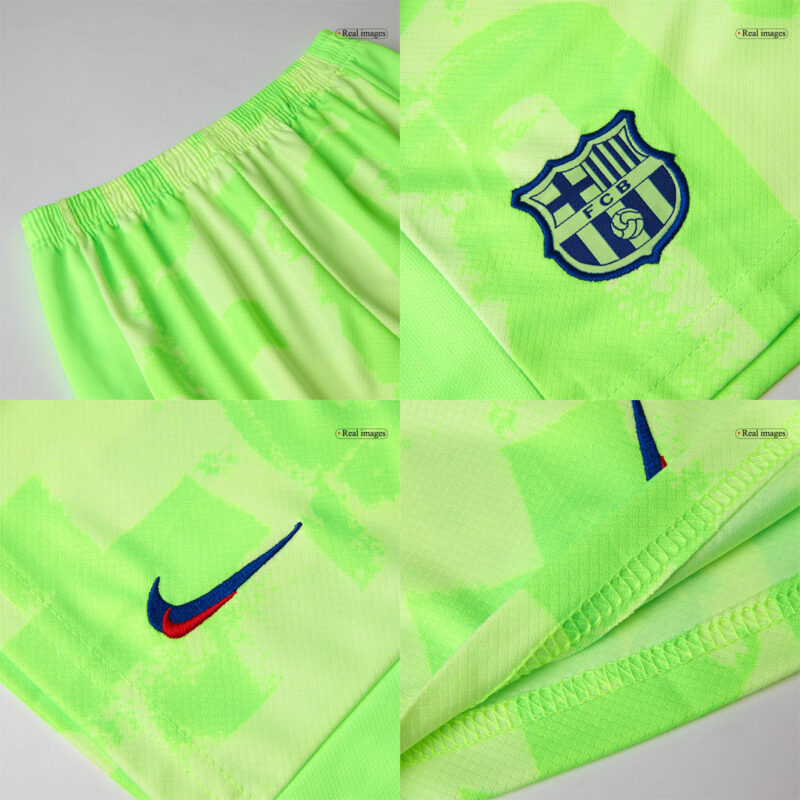Barcelona Third Away Kids Soccer Jerseys Kit 2024/25 - UCL (Spotify Logo Without Text)