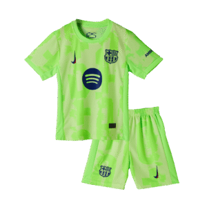 Barcelona Third Away Kids Soccer Jerseys Kit 2024/25 - UCL (Spotify Logo Without Text)