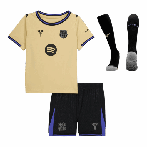 Barcelona Away Kids Soccer Jerseys Full Kit 2025/26