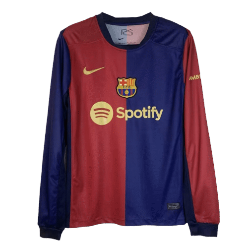 Barcelona Home Long Sleeve Soccer Jersey 2024/25