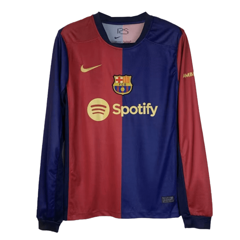 Barcelona Home Long Sleeve Soccer Jersey 2024/25