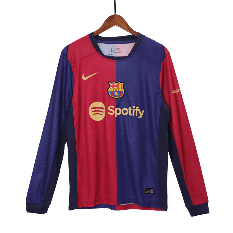 Barcelona Home Long Sleeve Soccer Jersey 2024/25