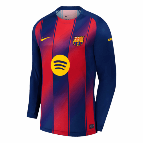 Barcelona Home Long Sleeve Soccer Jersey 2025/26