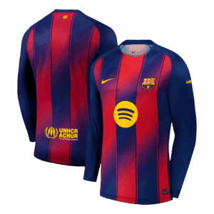 Barcelona Home Long Sleeve Soccer Jersey 2025/26