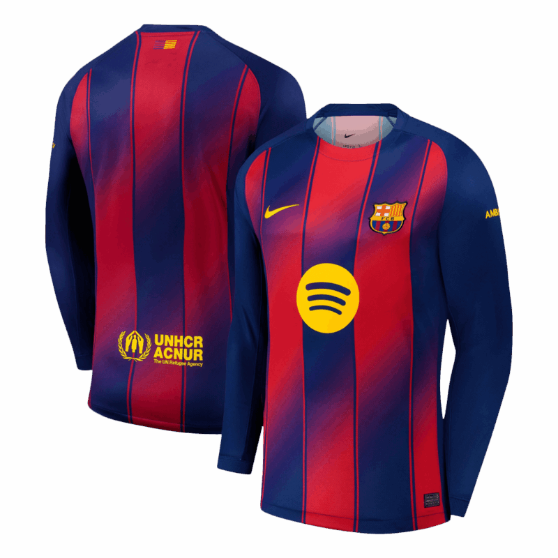 Barcelona Home Long Sleeve Soccer Jersey 2025/26