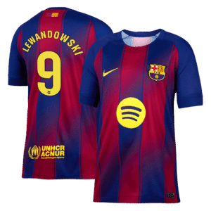 LEWANDOWSKI #9 Barcelona Home Soccer Jersey 2025/26