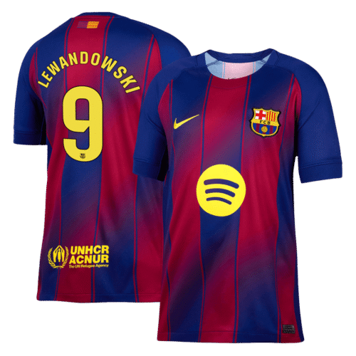 LEWANDOWSKI #9 Barcelona Home Soccer Jersey 2025/26