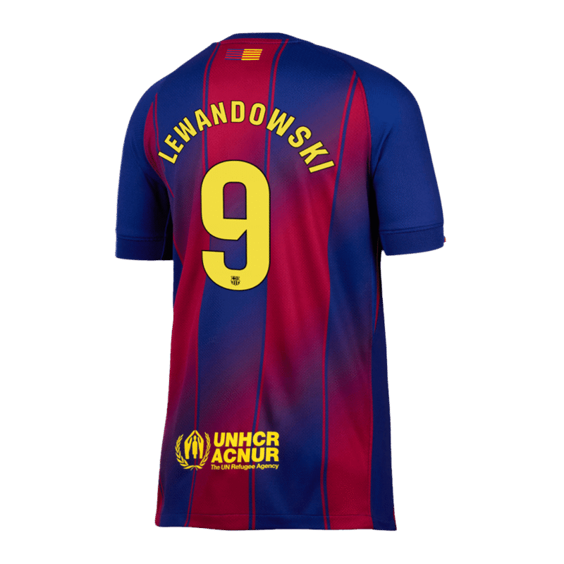LEWANDOWSKI #9 Barcelona Home Soccer Jersey 2025/26