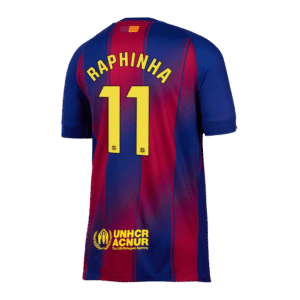 RAPHINHA #11 Barcelona Home Soccer Jersey 2025/26