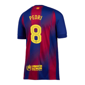 PEDRI #8 Barcelona Home Soccer Jersey 2025/26 -UCL