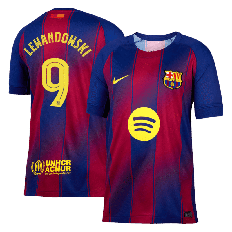 LEWANDOWSKI #9 Barcelona Home Soccer Jersey 2025/26 -UCL