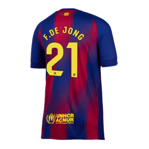 F.DE JONG #21 Barcelona Home Soccer Jersey 2025/26