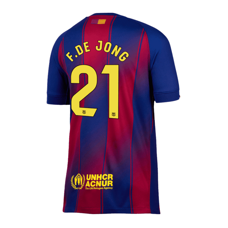 F.DE JONG #21 Barcelona Home Soccer Jersey 2025/26