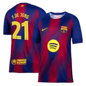 F.DE JONG #21 Barcelona Home Soccer Jersey 2025/26 -UCL