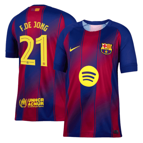 F.DE JONG #21 Barcelona Home Soccer Jersey 2025/26 -UCL