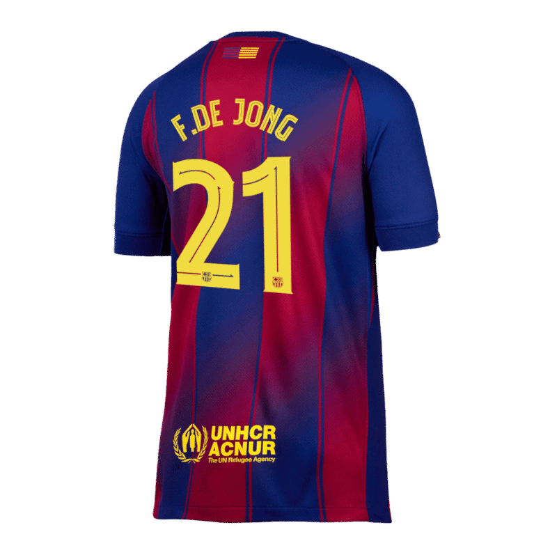 F.DE JONG #21 Barcelona Home Soccer Jersey 2025/26 -UCL