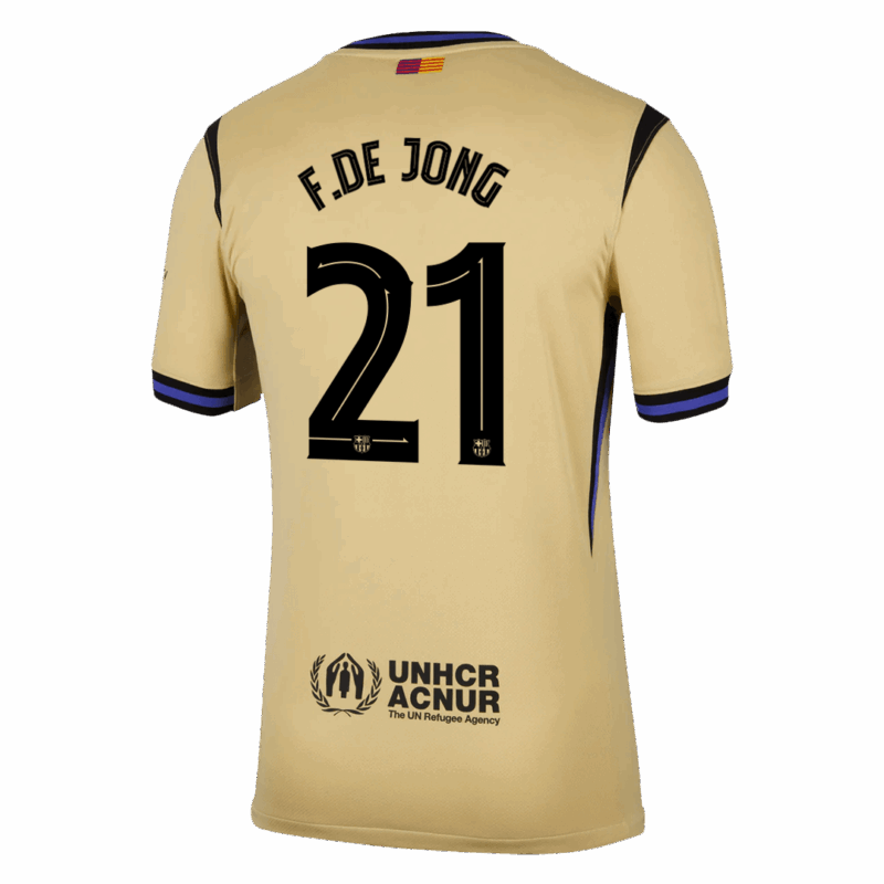 F.DE JONG #21 Barcelona Away Soccer Jersey 2025/26 -UCL