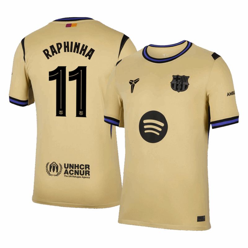RAPHINHA #11 Barcelona Away Soccer Jersey 2025/26 -UCL