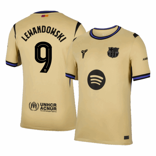LEWANDOWSKI #9 Barcelona Away Soccer Jersey 2025/26 -UCL