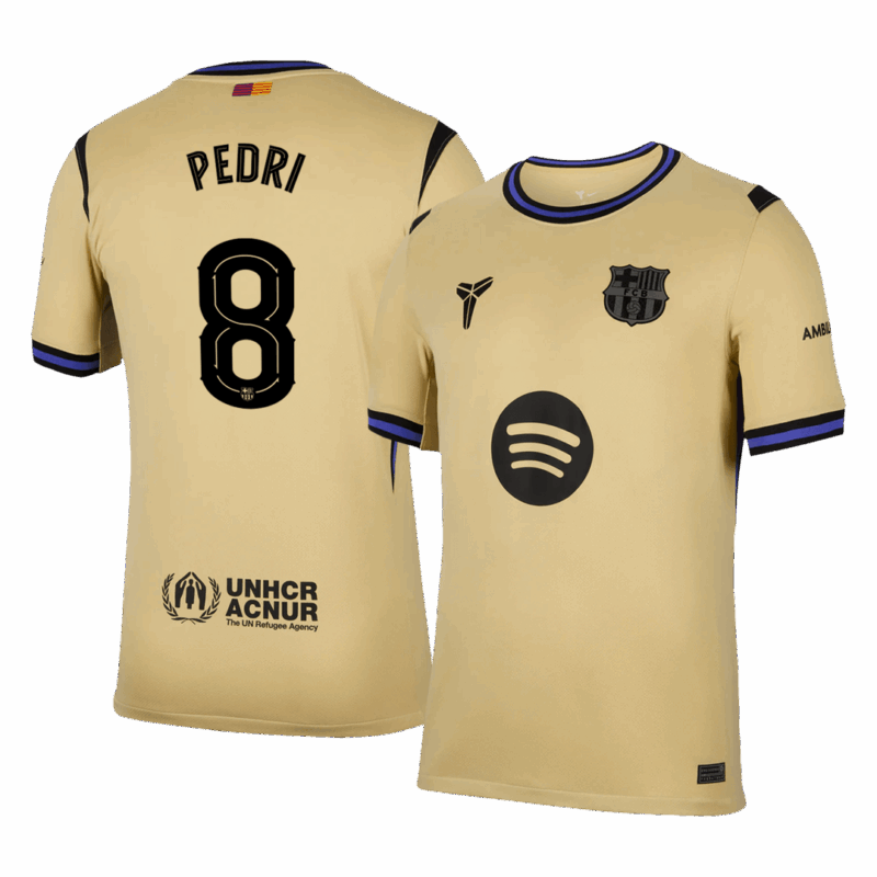 PEDRI #8 Barcelona Away Soccer Jersey 2025/26 -UCL