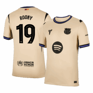 Barcelona ROONY #19 Away Soccer Jersey 2025/26 - UCL Edition