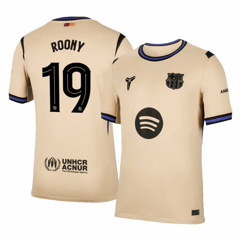Barcelona ROONY #19 Away Soccer Jersey 2025/26 - UCL Edition
