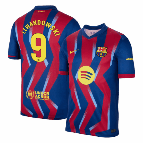Barcelona LEWANDOWSKI #9 Fourth Away Soccer Jersey 2025/26