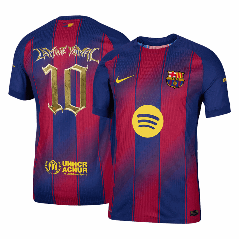 LAMINE YAMAL #10 Kopa Trophy Edition Authentic Barcelona Home Soccer Jersey 2025/26 Red&Blue