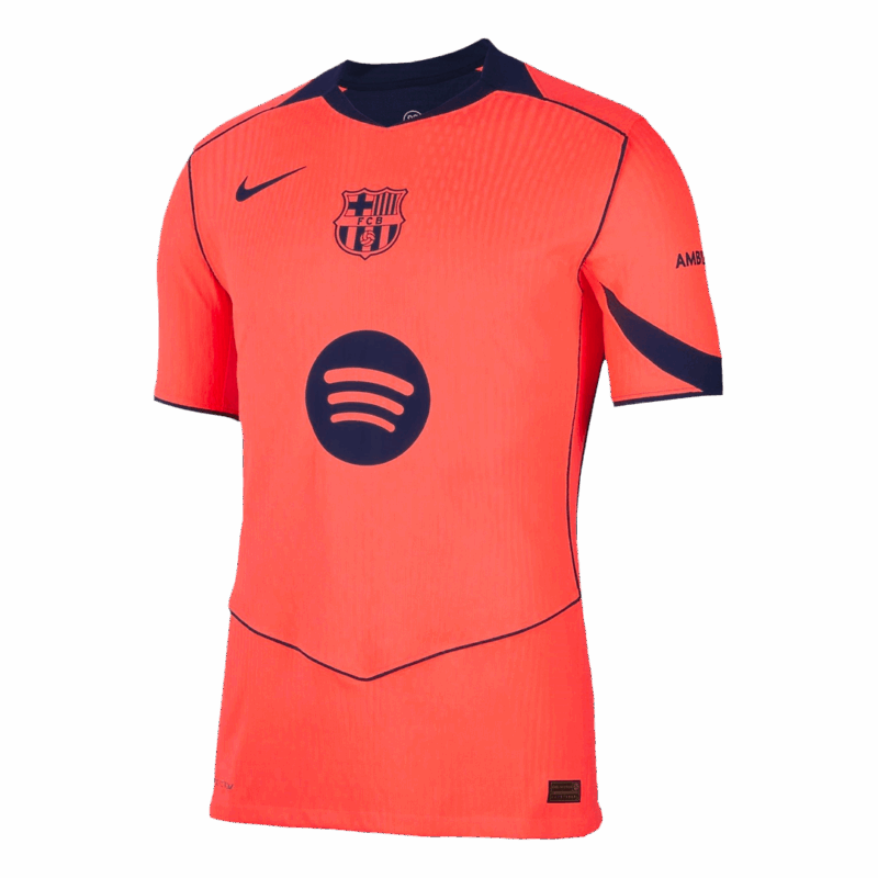 ROONY #19 Authentic Barcelona Third Away Soccer Jersey 25/26 Orange- UCL