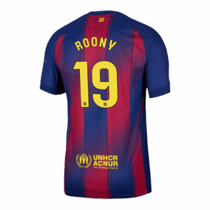 ROONY #19 Authentic Barcelona Home Soccer Jersey 2025/26 Red&Blue