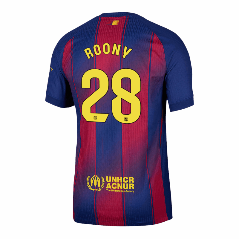 ROONY #28 Authentic Barcelona Home Soccer Jersey 2025/26 Red&Blue