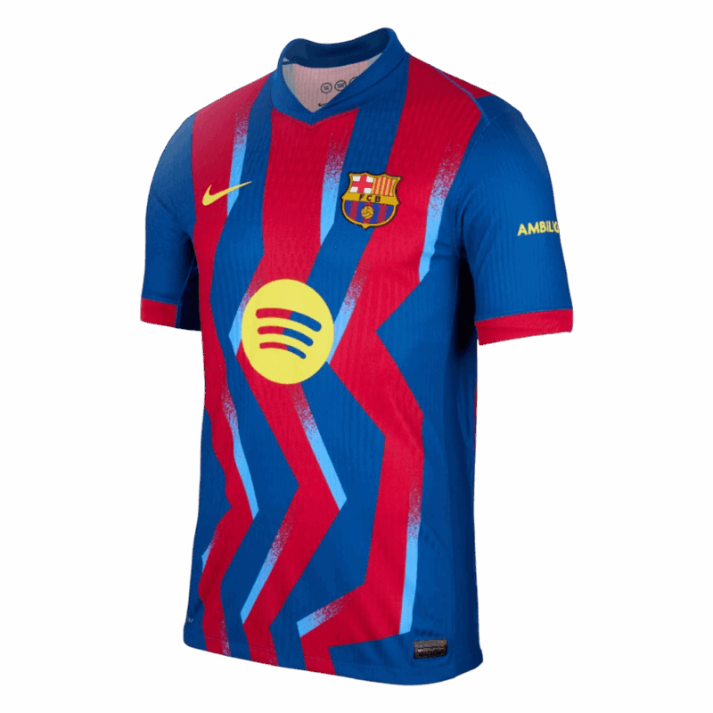624340_4 Player Version Barcelona Fourth Soccer Jersey 25/26 Red&Blue