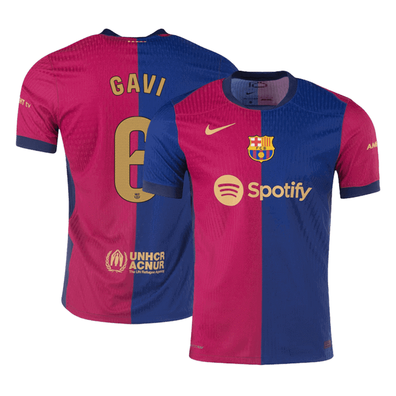 GAVI #6 Barcelona Home Soccer Jersey 2024/25