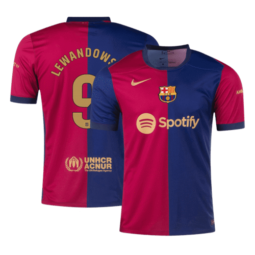 LEWANDOWSKI #9 Barcelona Home Soccer Jersey 2024/25
