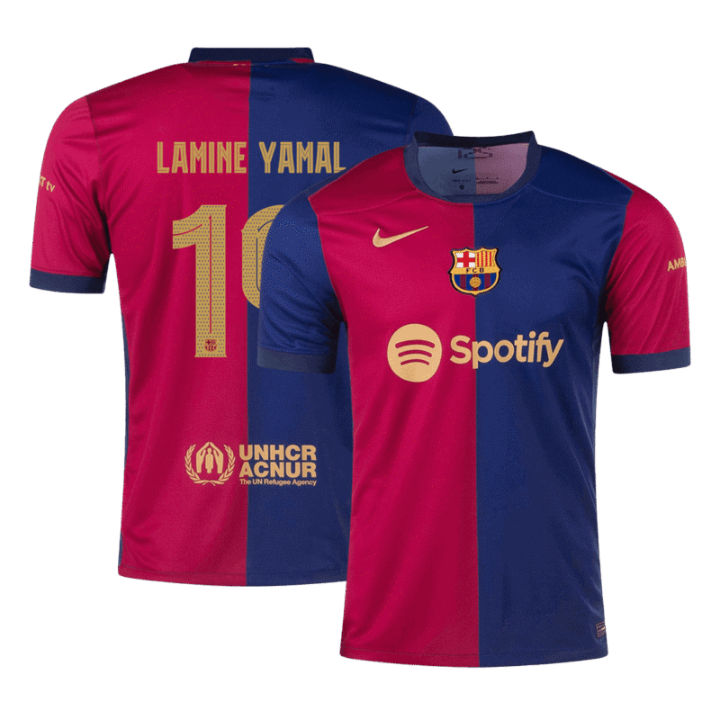 LAMINE YAMAL #19 Barcelona Home Soccer Jersey 2024/25 - UCL