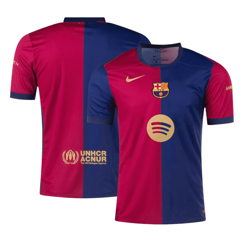Barcelona Home Soccer Jersey 2024/25-Spotify Logo Without Text