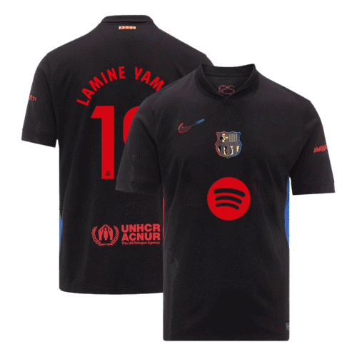 LAMINE YAMAL #19 Barcelona Away Soccer Jersey 2024/25 - Spotify Logo Without Text