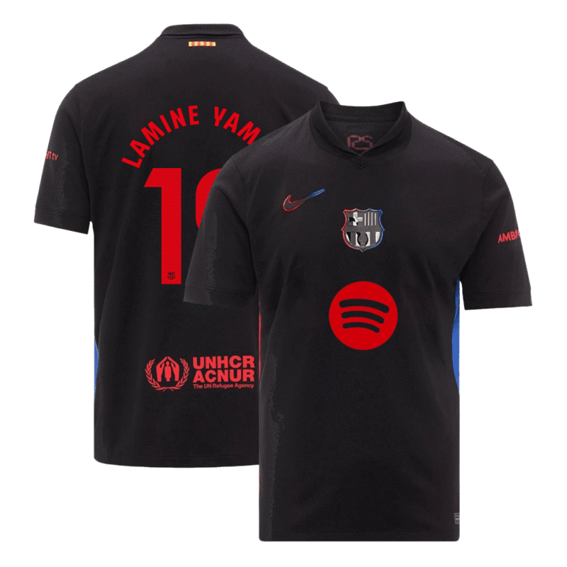 LAMINE YAMAL #19 Barcelona Away Soccer Jersey 2024/25 - Spotify Logo Without Text