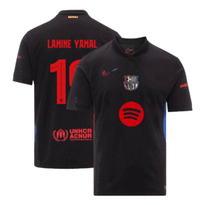 LAMINE YAMAL #19 Barcelona Away Soccer Jersey 2024/25 - UCL (Spotify Logo Without Text)