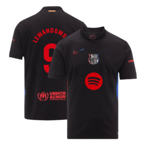 LEWANDOWSKI #9 Barcelona Away Soccer Jersey 2024/25- Spotify Logo Without Text