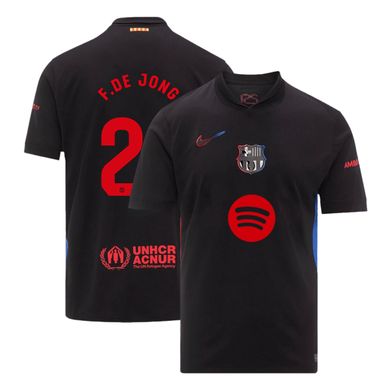 F.DE JONG #21 Barcelona Away Soccer Jersey 2024/25- Spotify Logo Without Text