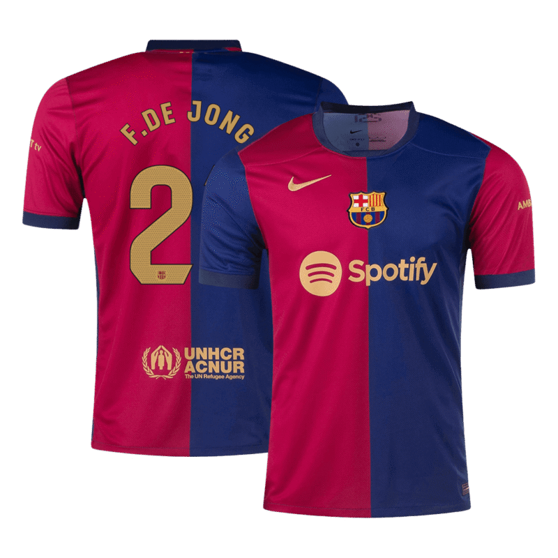 F.DE JONG #21 Barcelona Home Soccer Jersey 2024/25